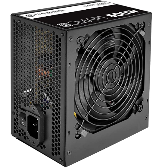 Thermaltake Smart 500W 80+ White Certified PSU, Continuous Power with 120mm Ultra Quiet Cooling Fan, ATX 12V V2.3/EPS 12V Active PFC Power Supply PS-SPD-0500NPCWUS-W